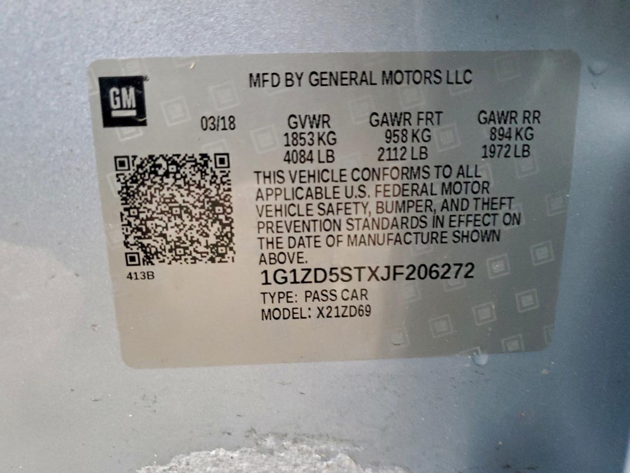 2018 CHEVROLET MALIBU LT photo 25