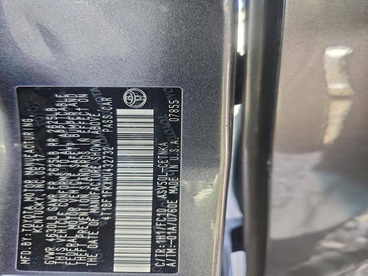 2017 TOYOTA CAMRY LE photo 23