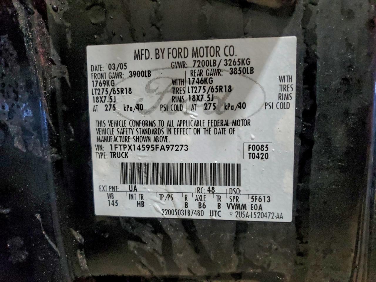 2005 FORD F150 photo 34
