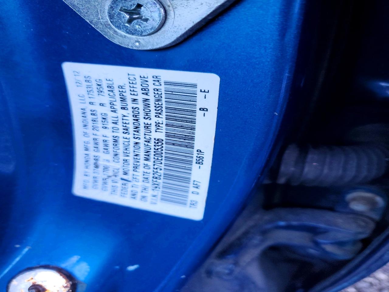2013 HONDA CIVIC LX photo 23