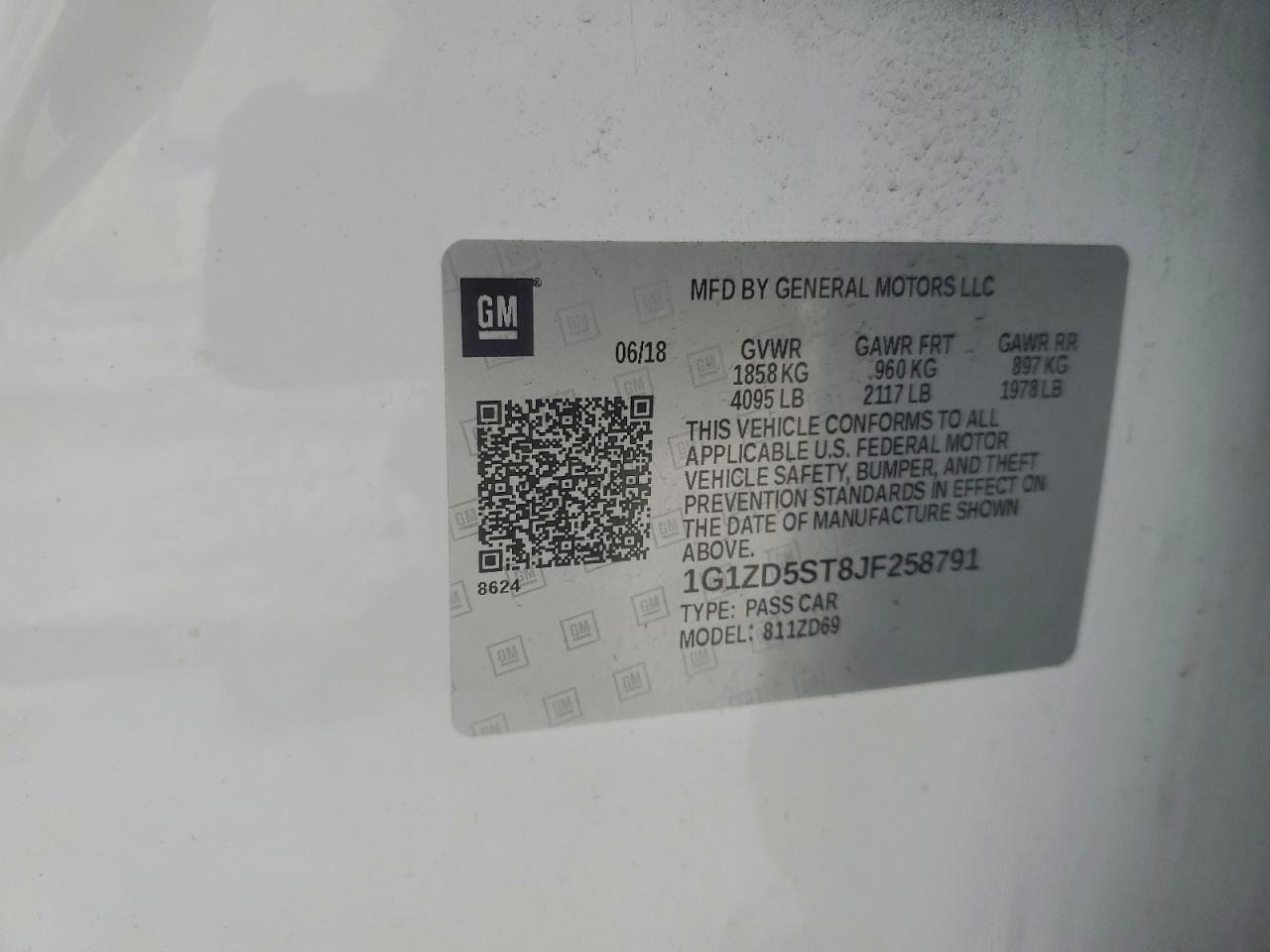 2018 CHEVROLET MALIBU LT photo 12