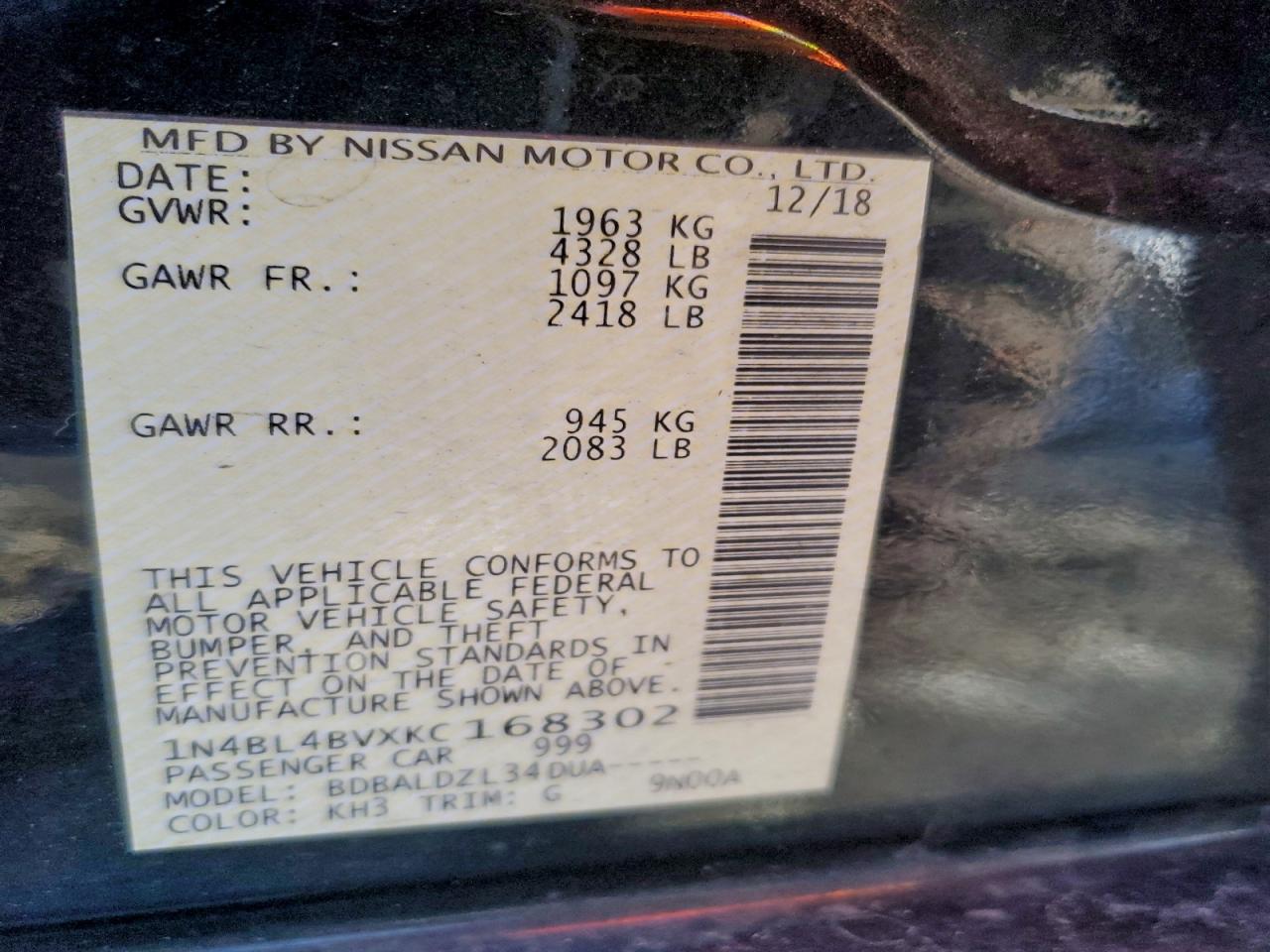 2019 NISSAN ALTIMA S photo 34