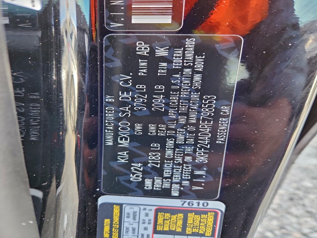 2024 KIA FORTE LX photo 12