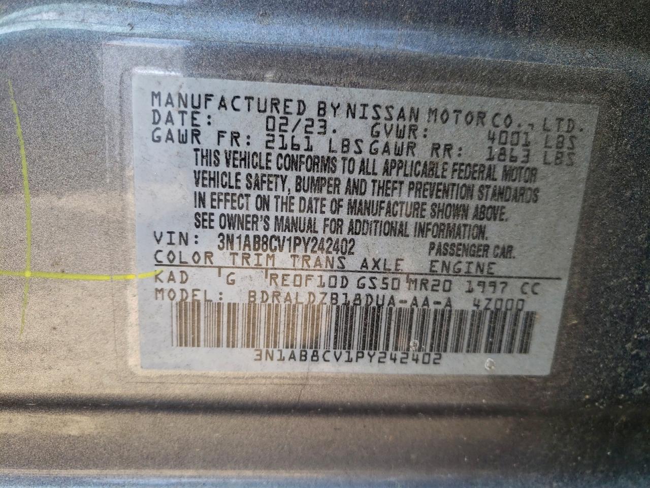 2023 NISSAN SENTRA SV photo 34