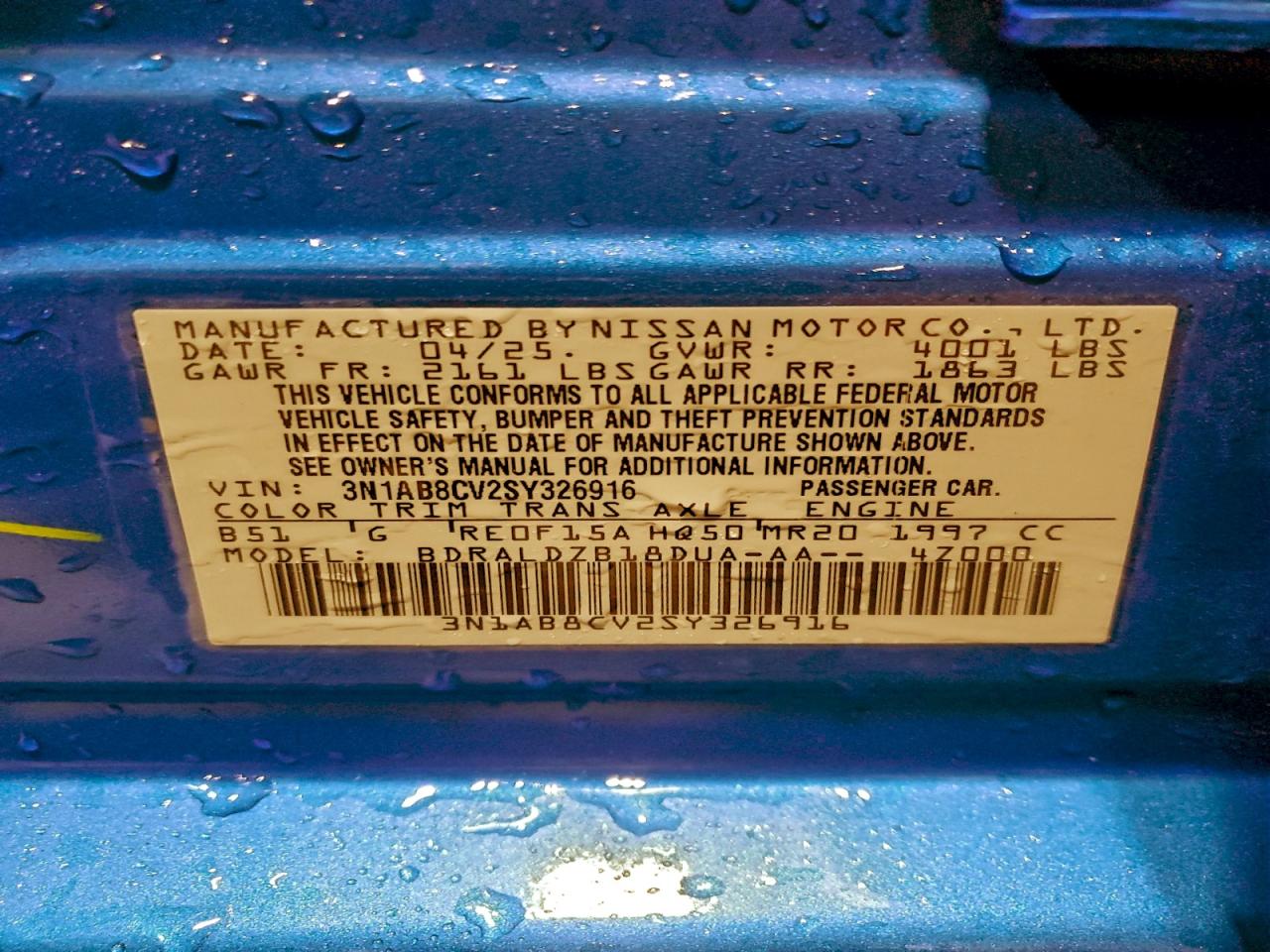 2025 NISSAN SENTRA SV photo 37