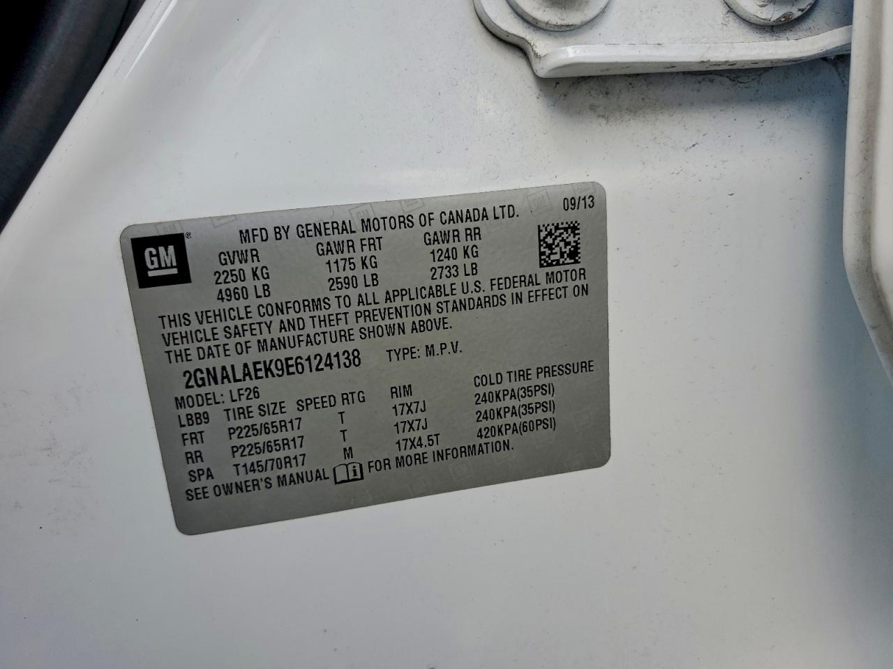 2014 CHEVROLET EQUINOX LS photo 25