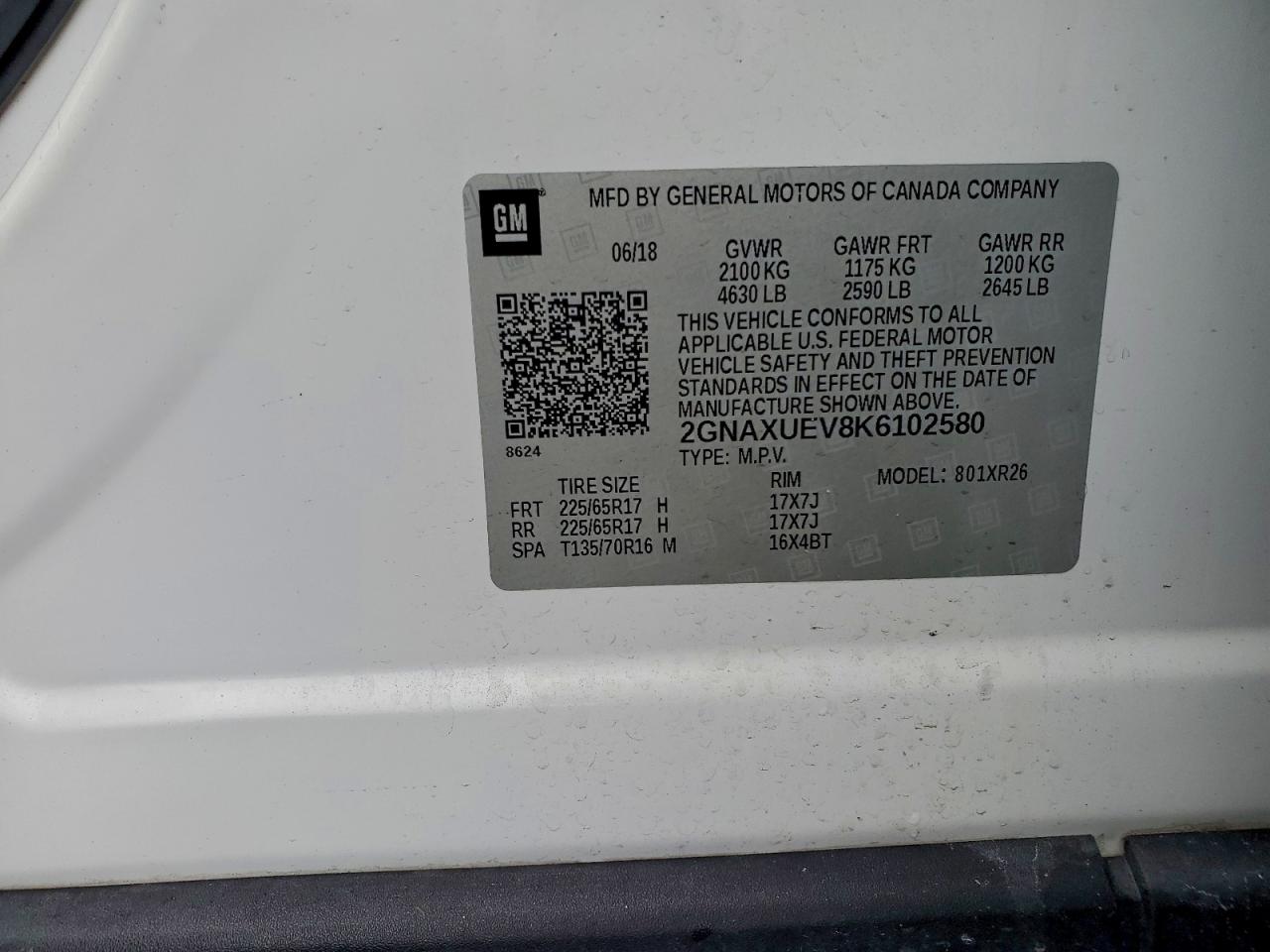 2019 CHEVROLET EQUINOX LT photo 25