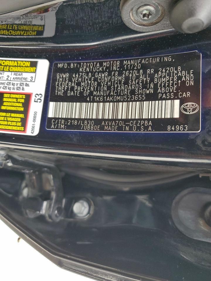 2021 TOYOTA CAMRY XSE photo 34