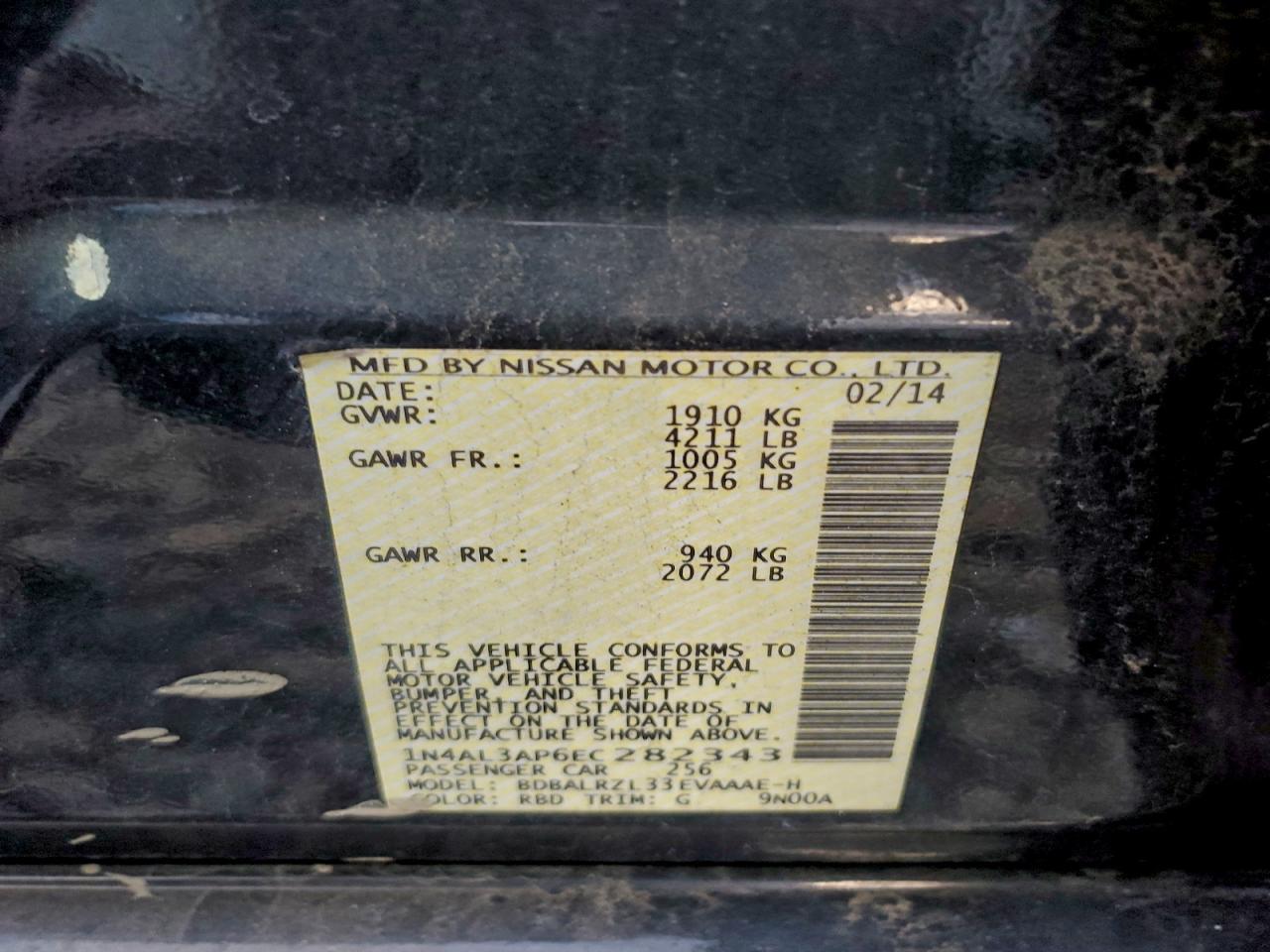 2014 NISSAN ALTIMA 2.5 photo 34