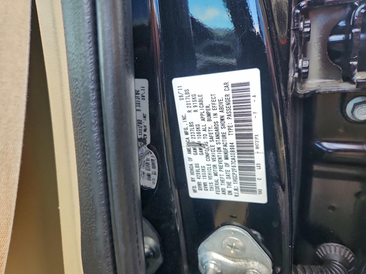 2012 HONDA ACCORD SE photo 34