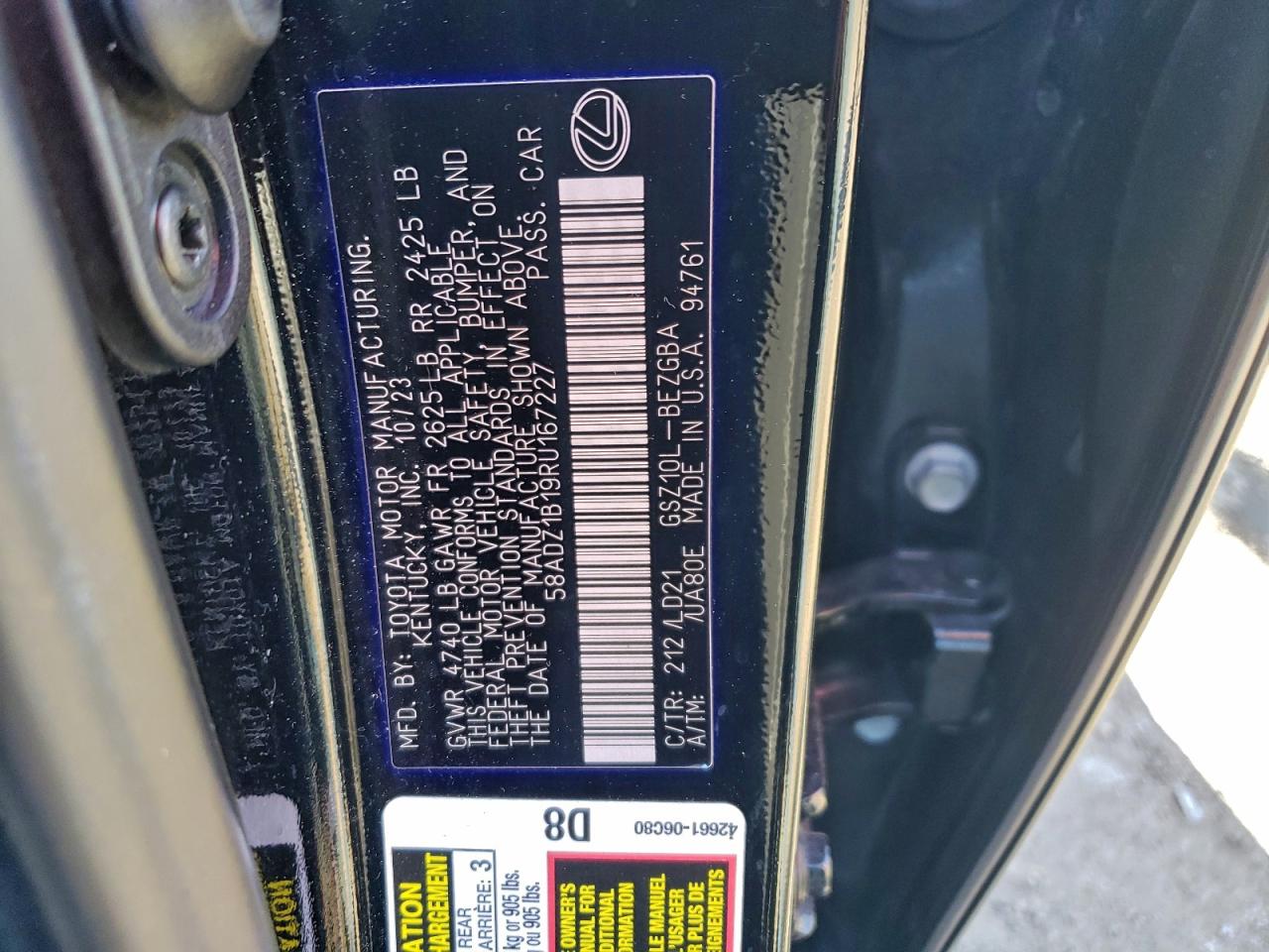 2024 LEXUS ES 350 BASE photo 12