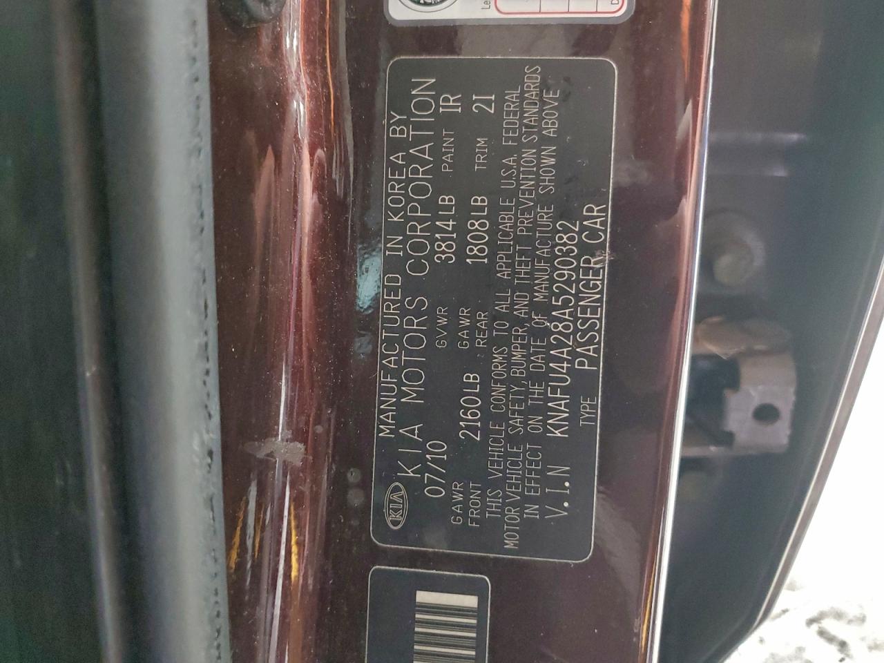 2010 KIA FORTE EX photo 12