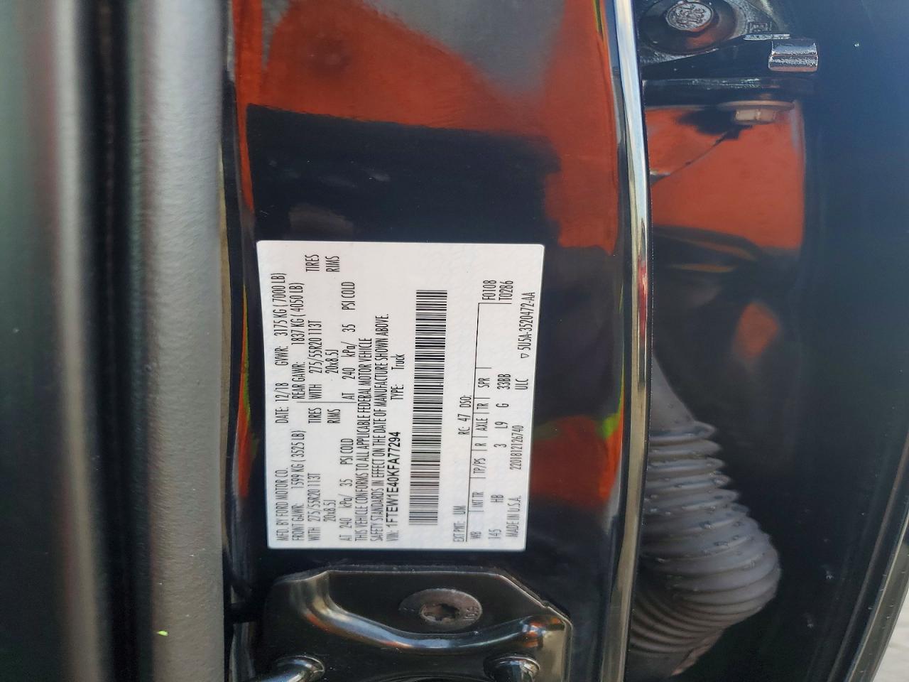 2019 FORD F150 SUPERCREW photo 12