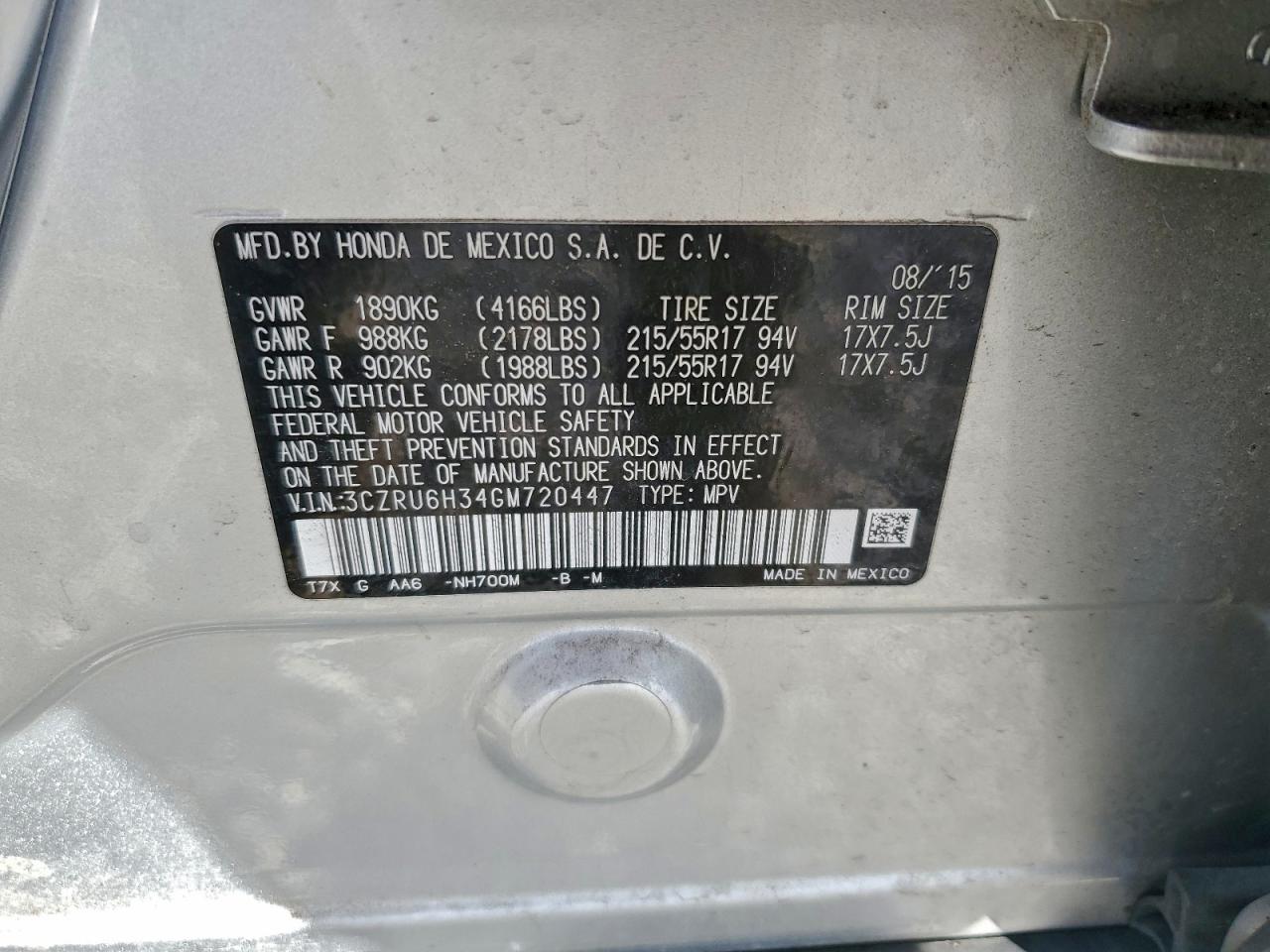2016 HONDA HR-V LX photo 13