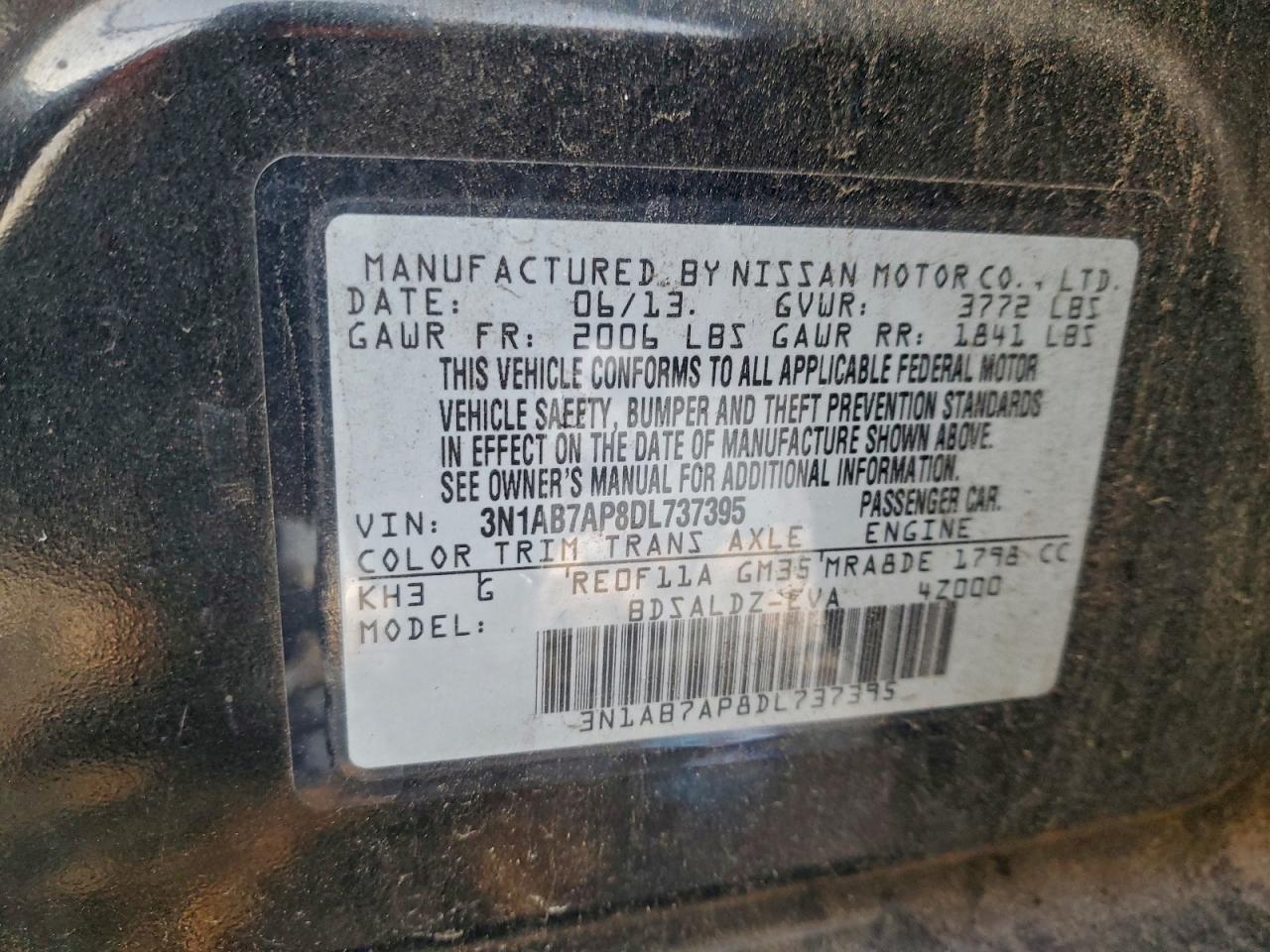 2013 NISSAN SENTRA S photo 12