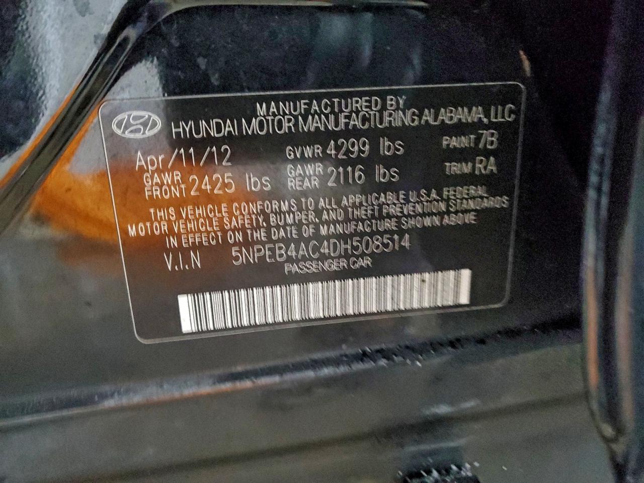 2013 HYUNDAI SONATA GLS photo 23