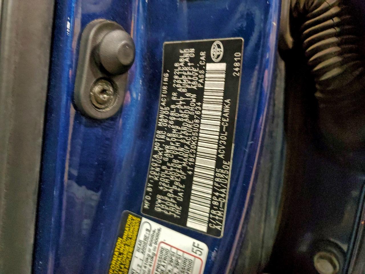 2005 TOYOTA CAMRY LE photo 12