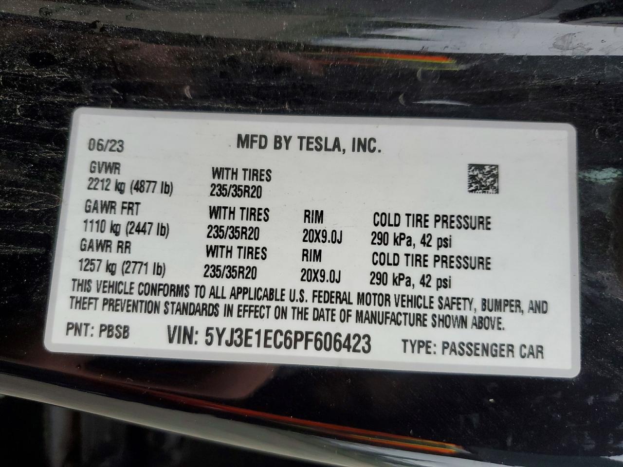 2023 TESLA MODEL 3 photo 23