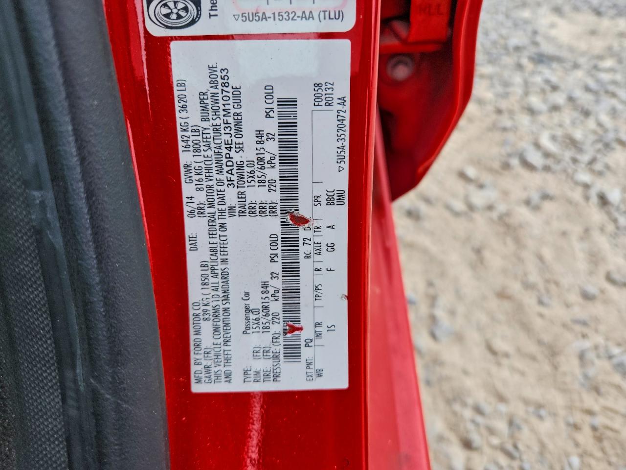 2015 FORD FIESTA SE photo 14