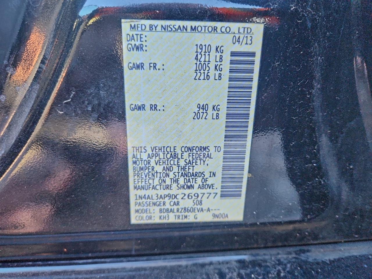 2013 NISSAN ALTIMA 2.5 photo 37