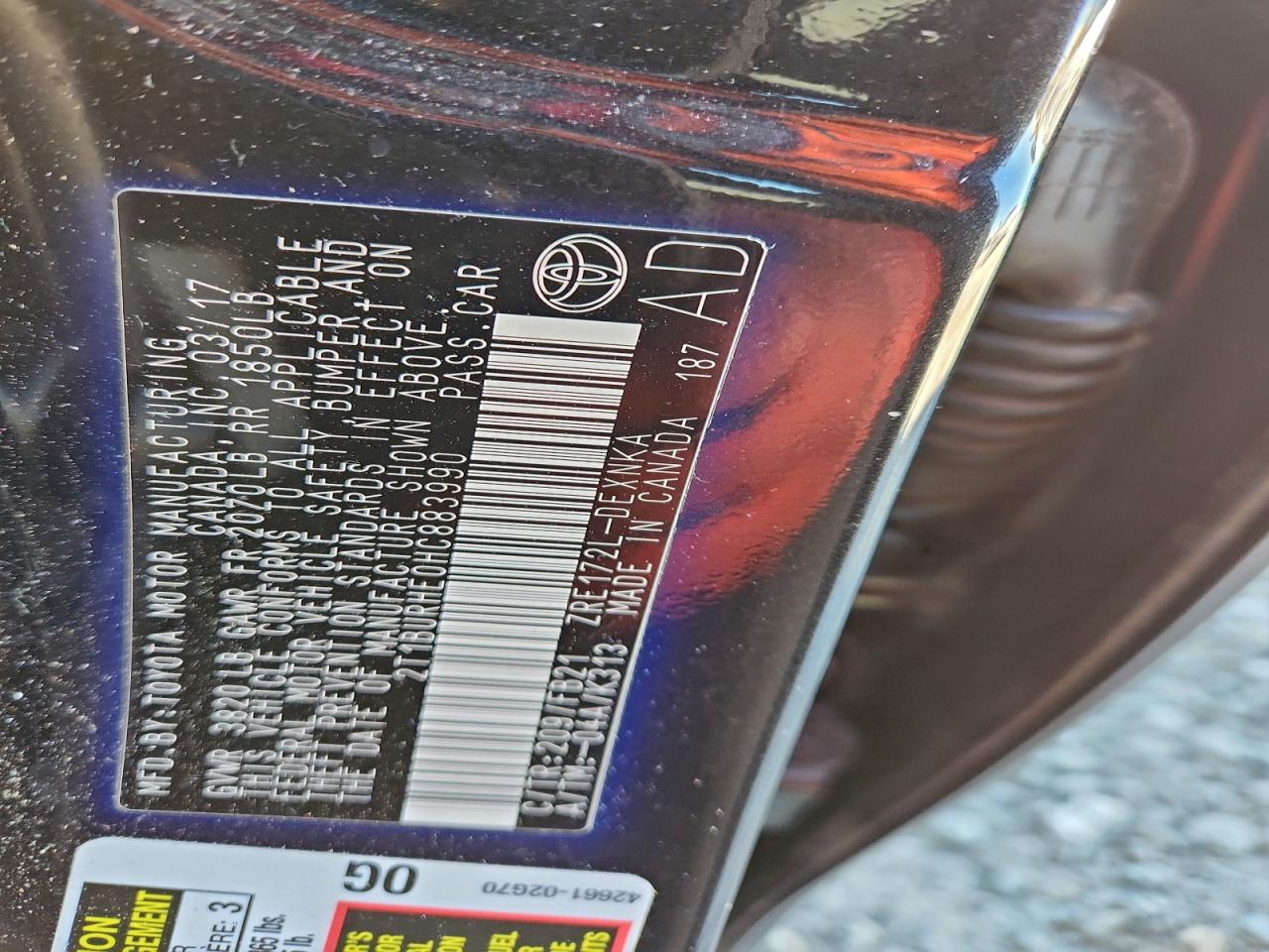 2017 TOYOTA COROLLA L photo 34