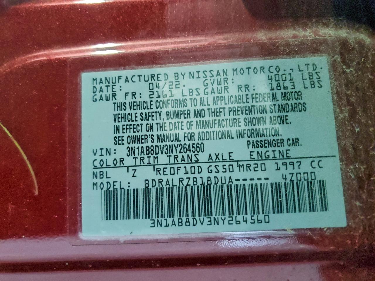 2022 NISSAN SENTRA SR photo 12