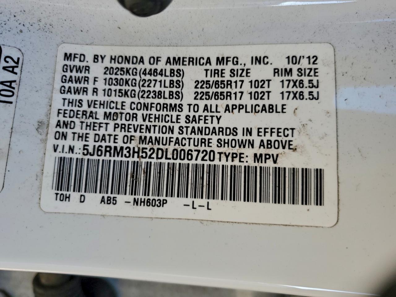 2013 HONDA CR-V EX photo 13