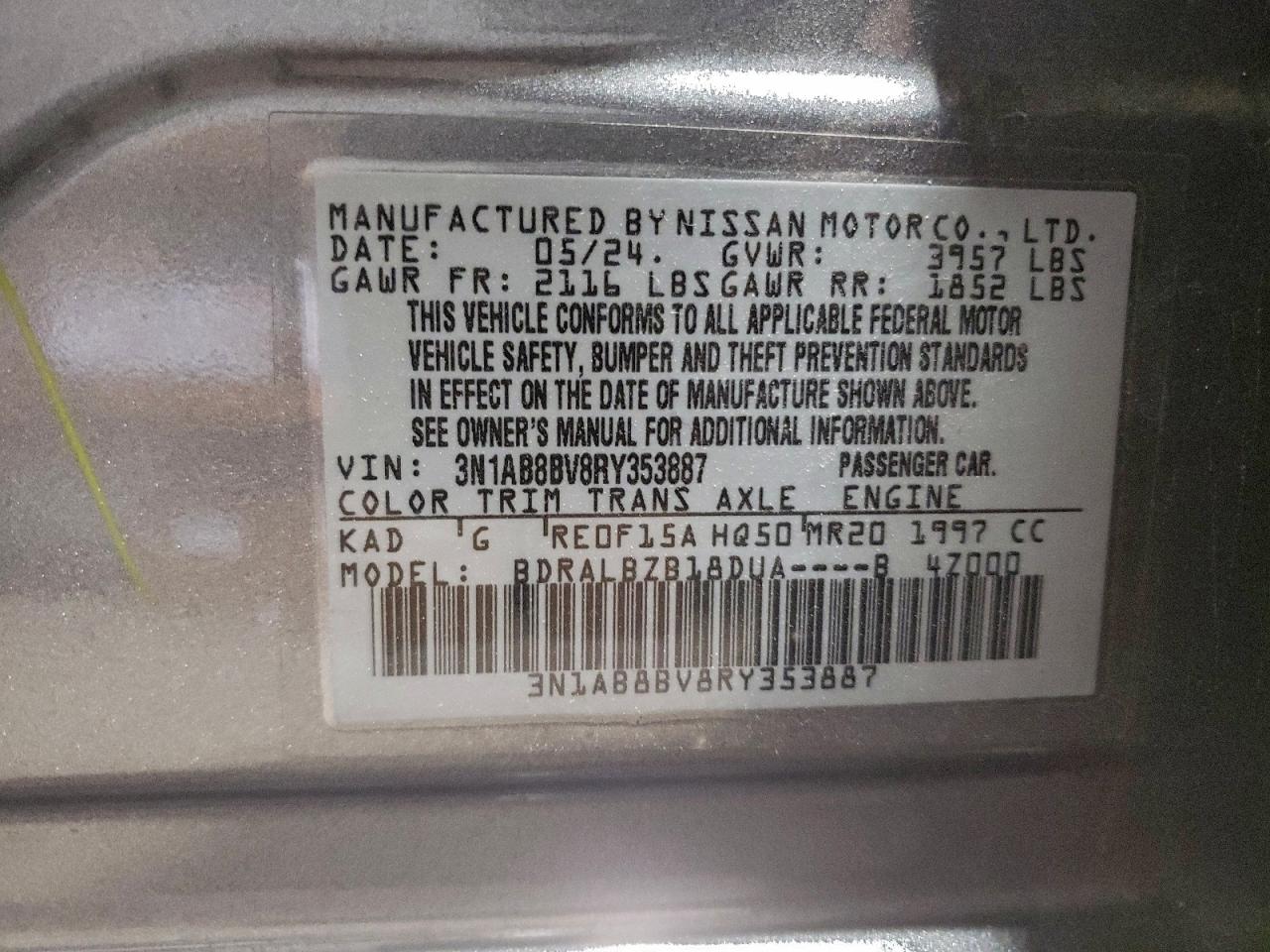 2024 NISSAN SENTRA S photo 23
