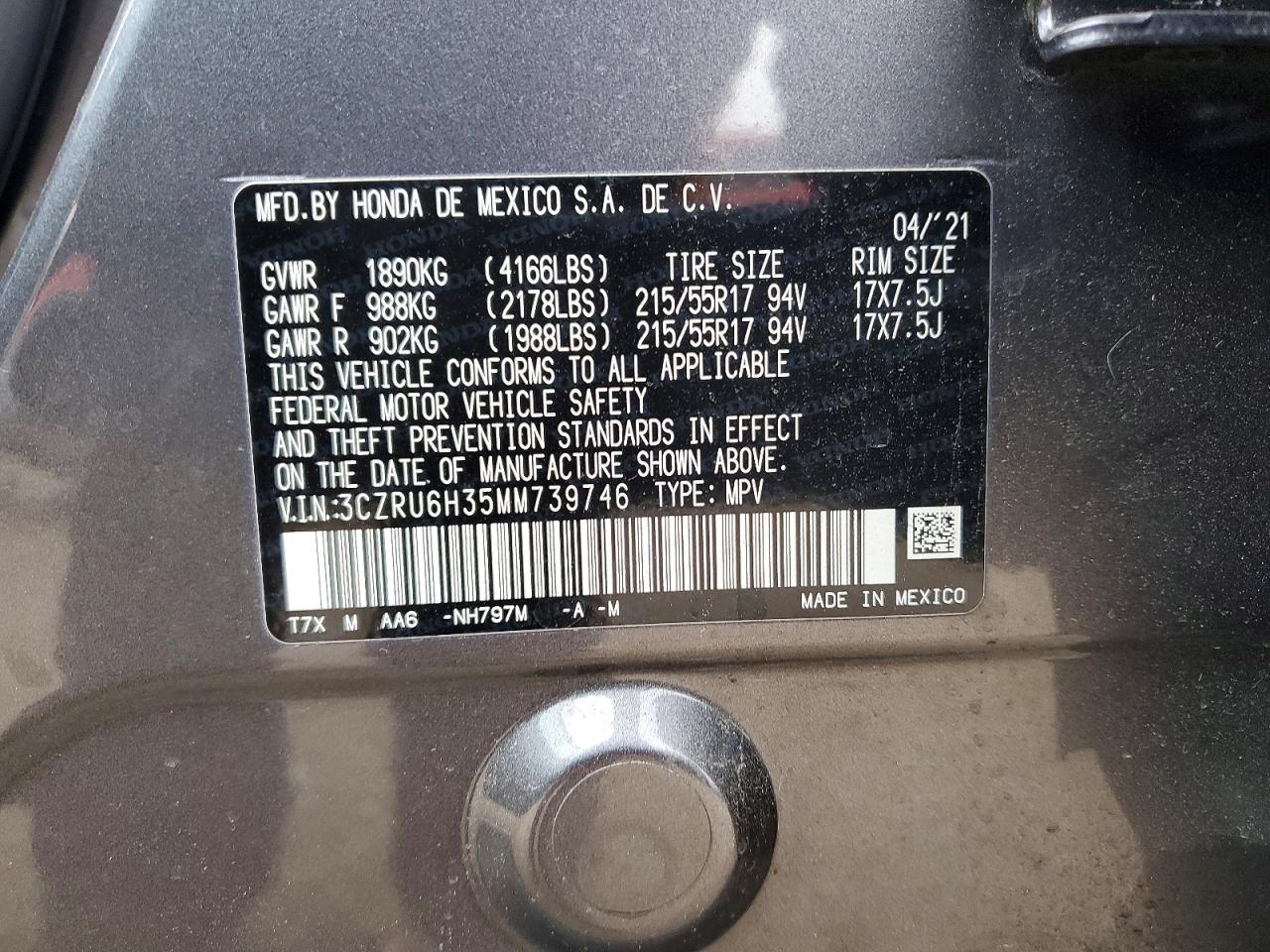 2021 HONDA HR-V LX photo 25