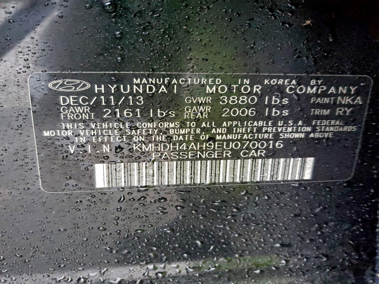 2014 HYUNDAI ELANTRA SE photo 34