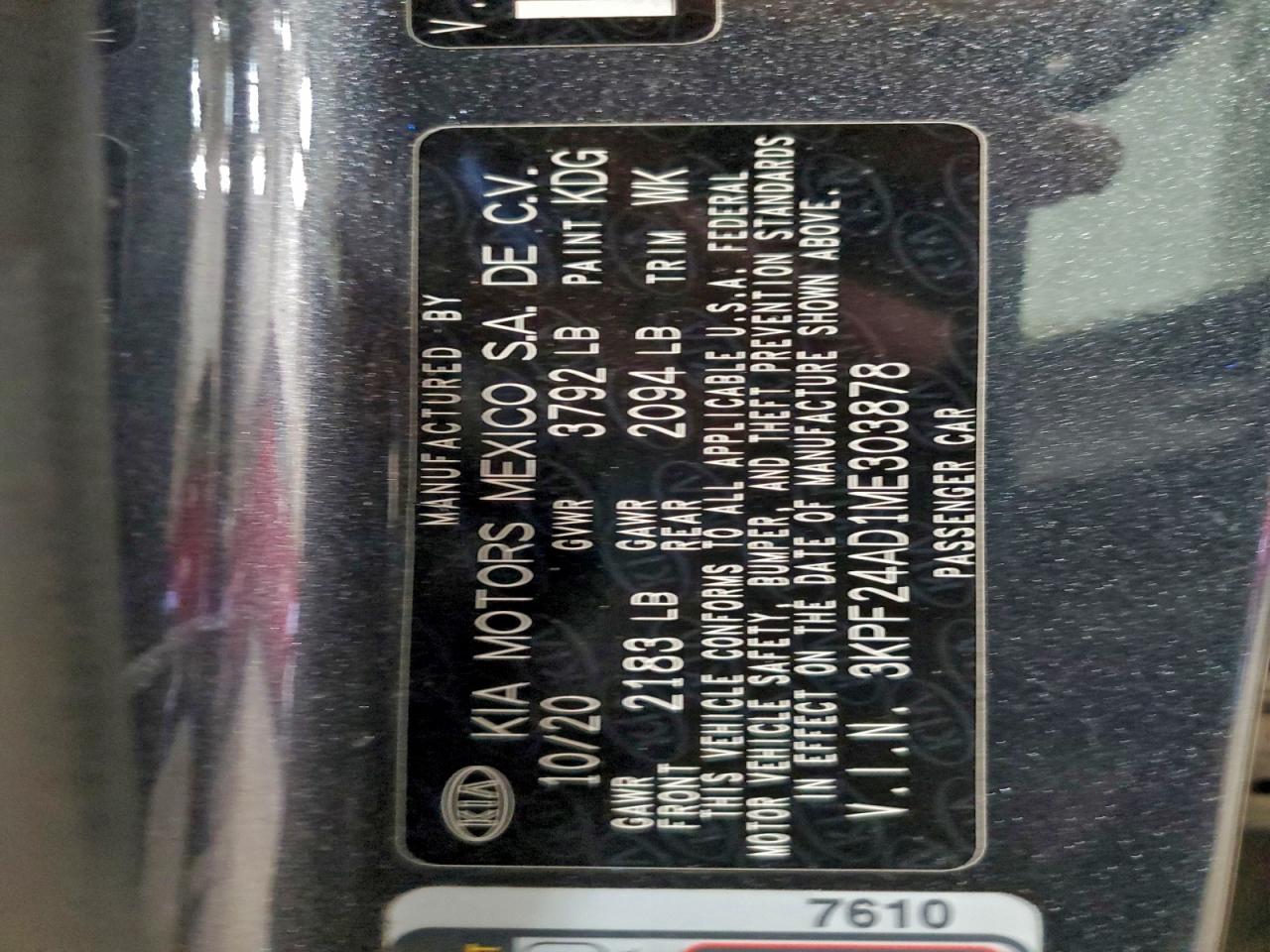 2021 KIA FORTE FE photo 12