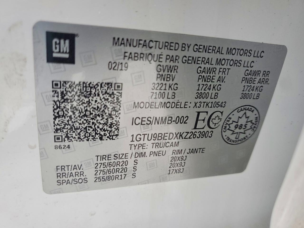 2019 GMC SIERRA K1500 SLE photo 12