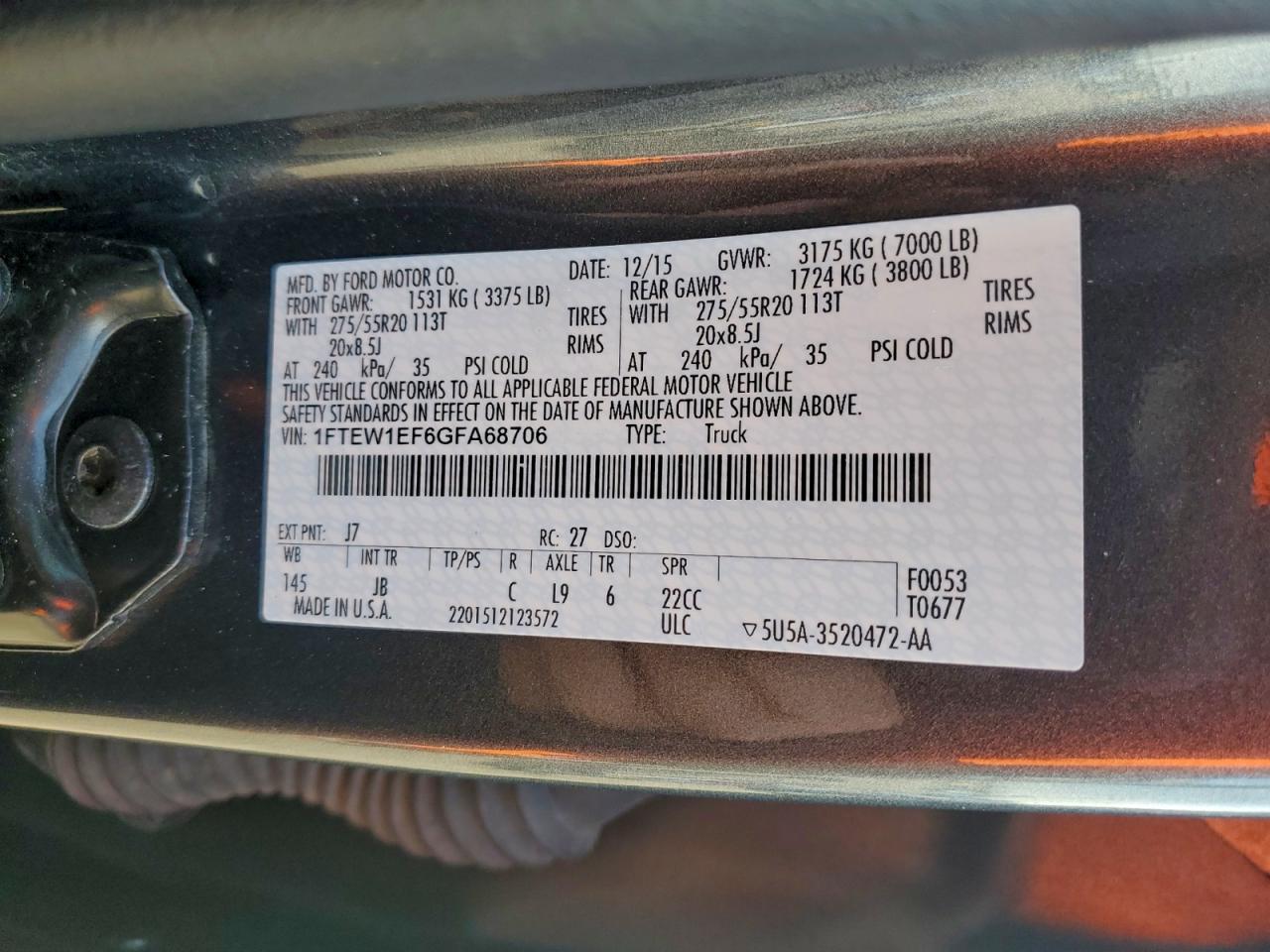2016 FORD F150 SUPERCREW photo 23