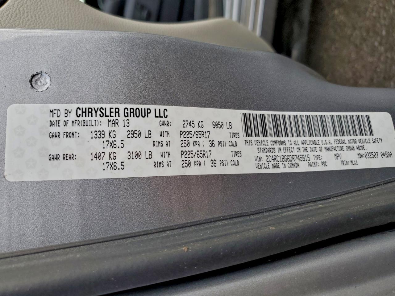 2013 CHRYSLER TOWN & COUNTRY TOURING photo 13