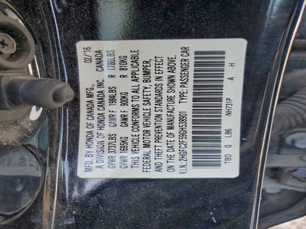 2016 HONDA CIVIC LX photo 12