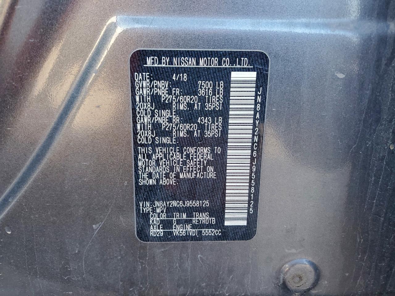 2018 NISSAN ARMADA SV photo 25