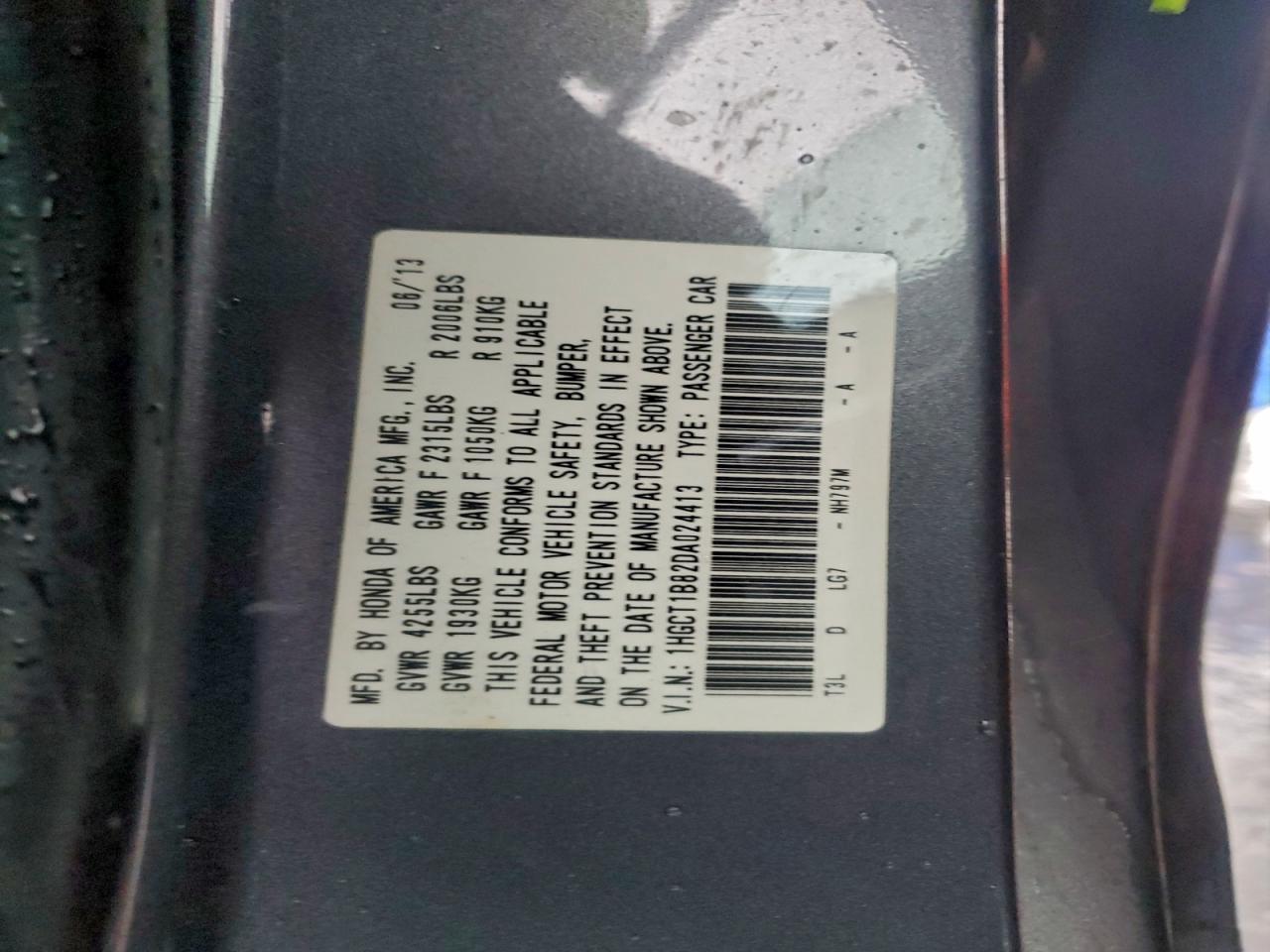 2013 HONDA ACCORD EXL photo 34