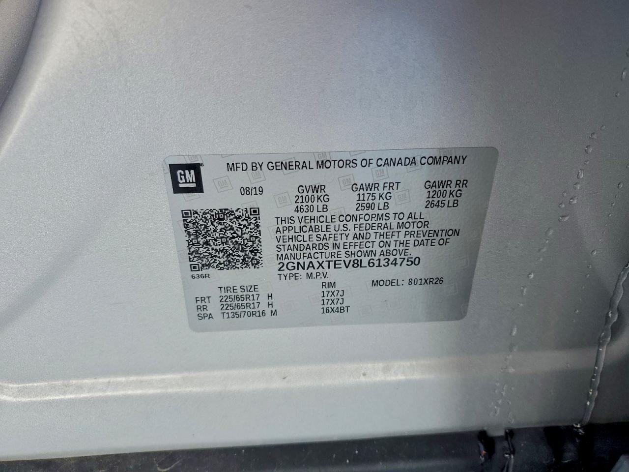 2020 CHEVROLET EQUINOX LT photo 25