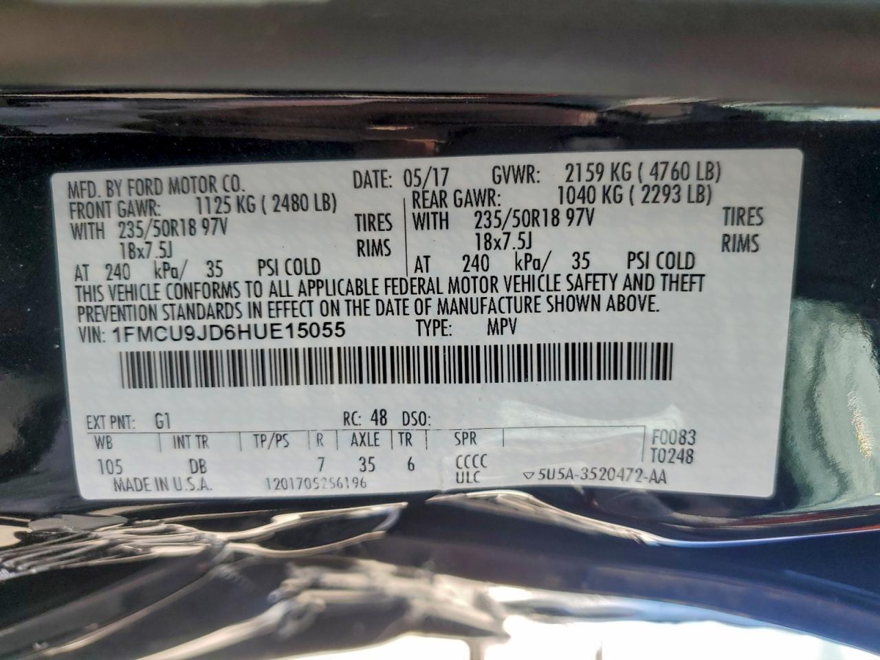 2017 FORD ESCAPE TITANIUM photo 25