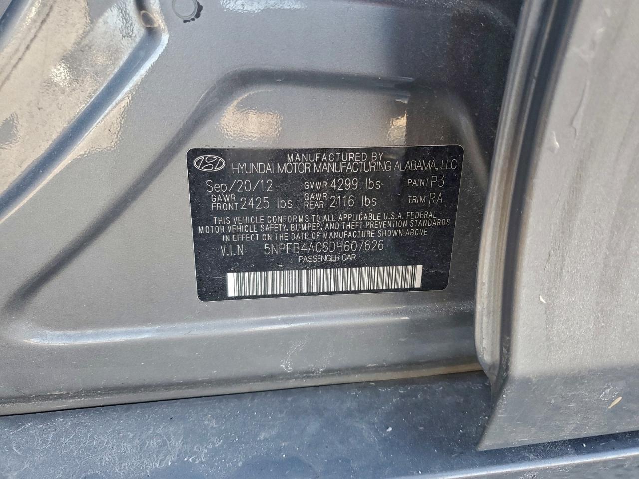 2013 HYUNDAI SONATA GLS photo 37