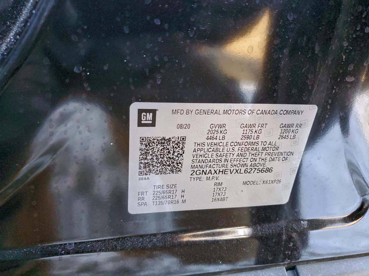 2020 CHEVROLET EQUINOX LS photo 13