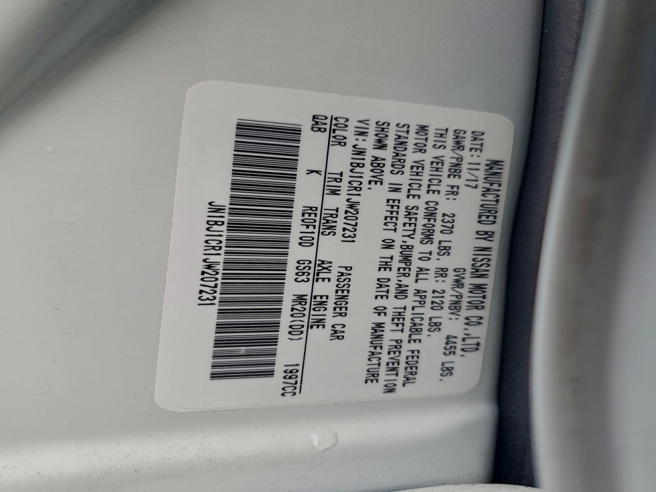 2018 NISSAN ROGUE SPORT S photo 13