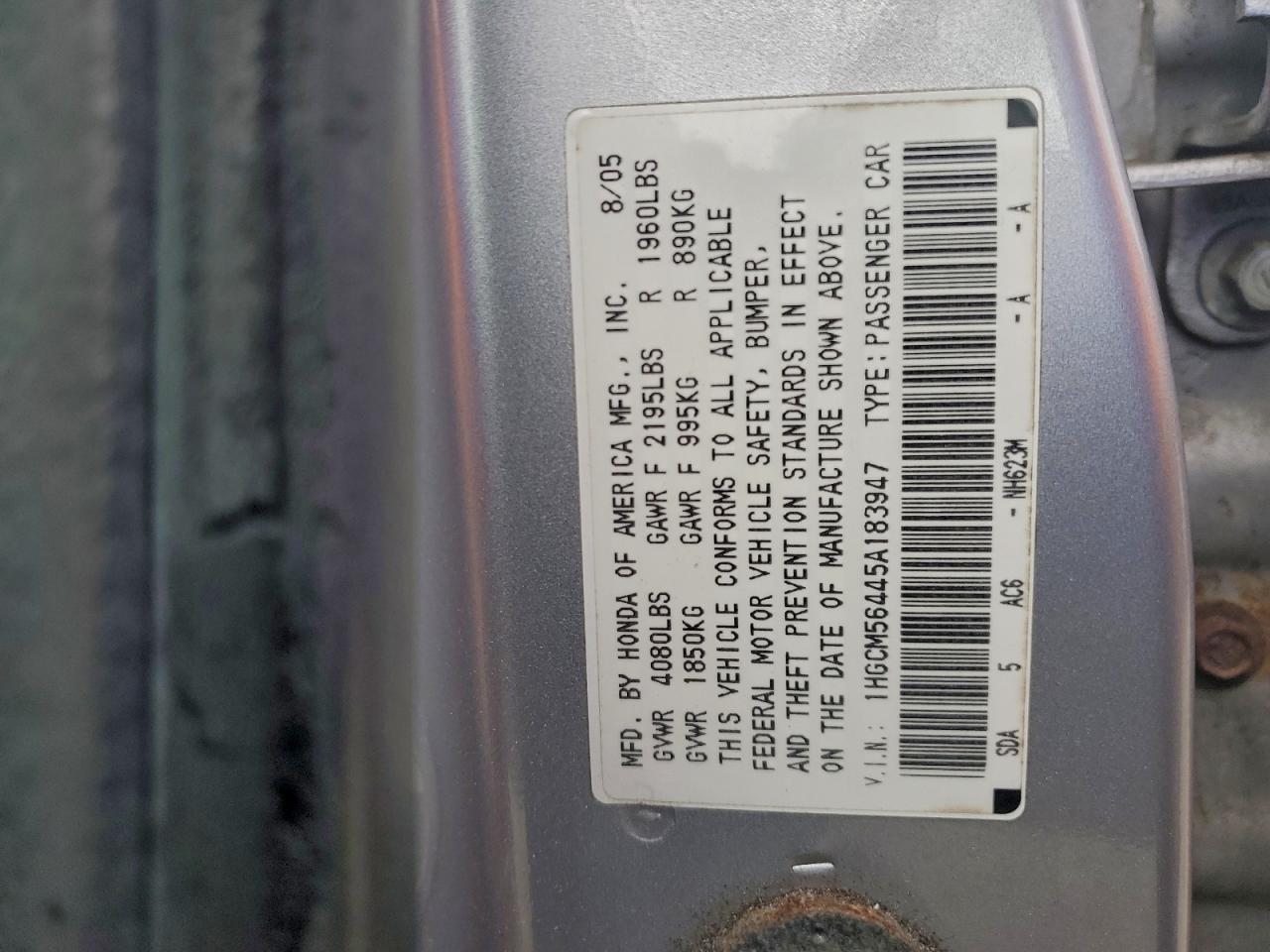2005 HONDA ACCORD LX photo 23