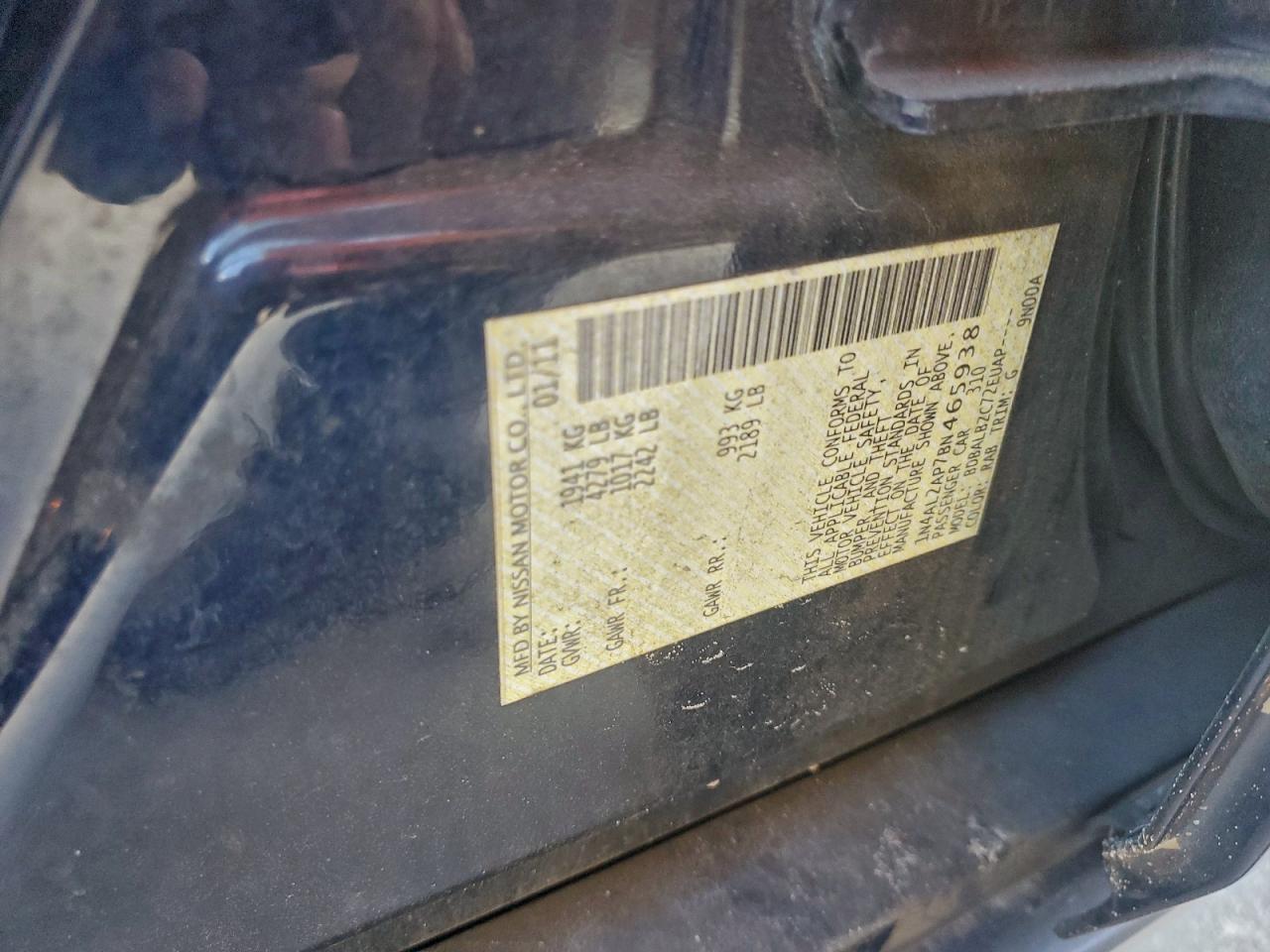 2011 NISSAN ALTIMA BASE photo 34