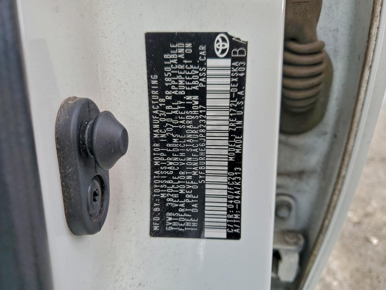 2018 TOYOTA COROLLA L photo 25