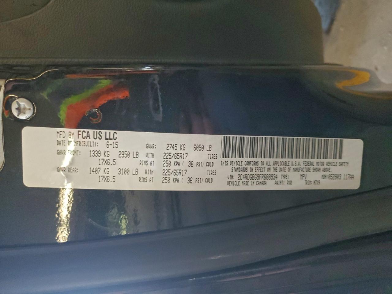 2015 DODGE GRAND CARAVAN SE photo 37
