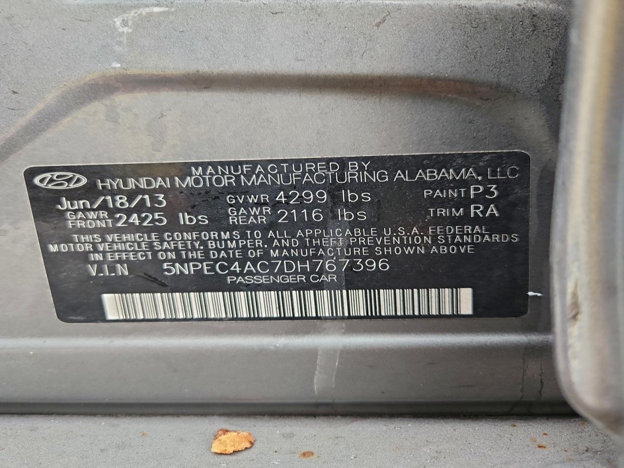 2013 HYUNDAI SONATA SE photo 12