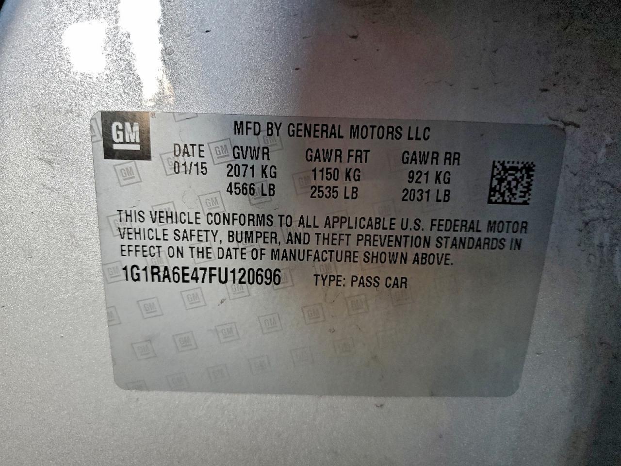 2015 CHEVROLET VOLT photo 12