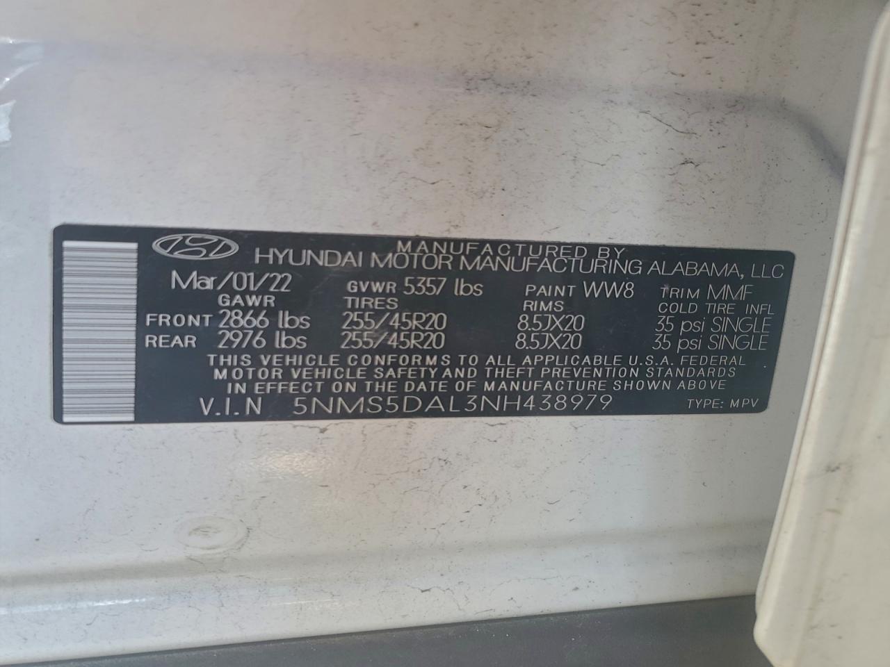 2022 HYUNDAI SANTA FE CALLIGRAPHY photo 37