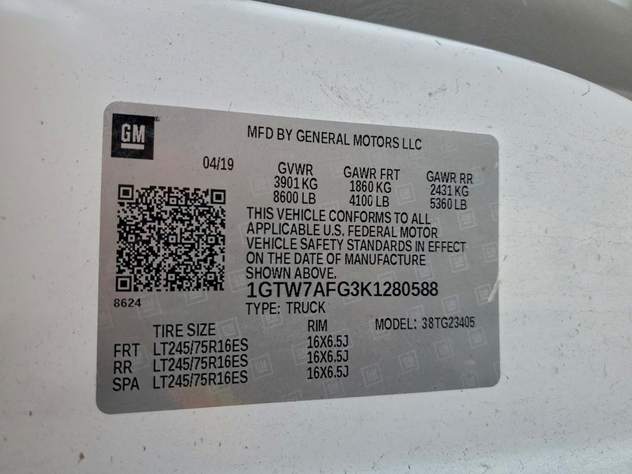 2019 GMC SAVANA G2500 photo 13